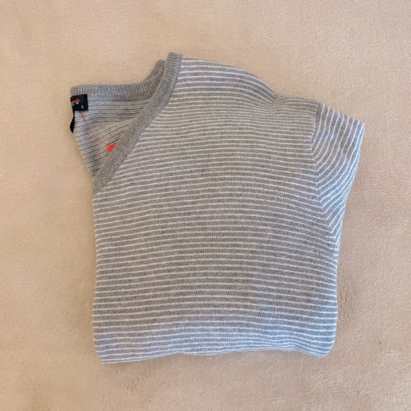 J. Crew Soft Striped V-Neck Sweater - Size L - Picture 13 of 14